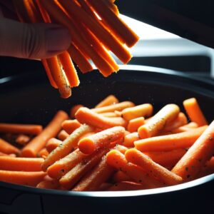 air fried carrot chips