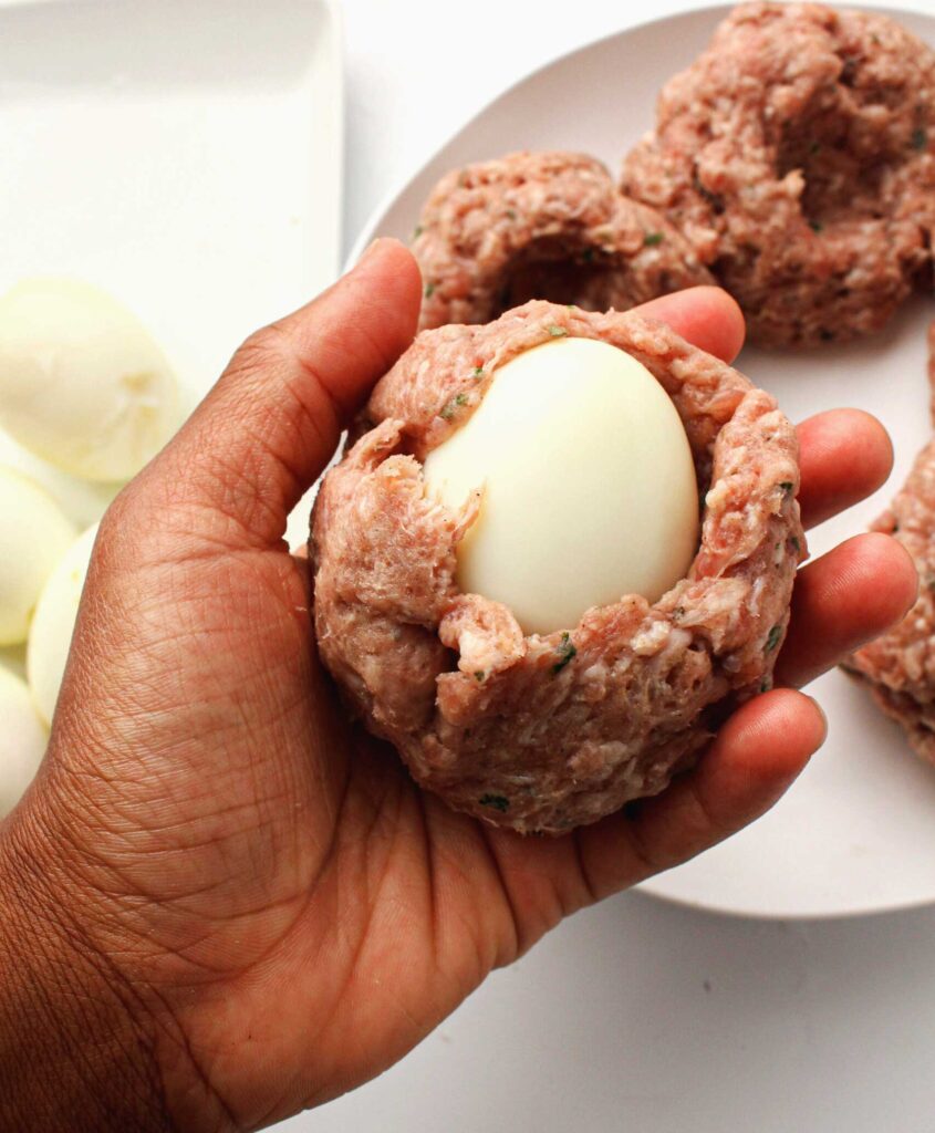 cooking scotch eggs in an air fryer